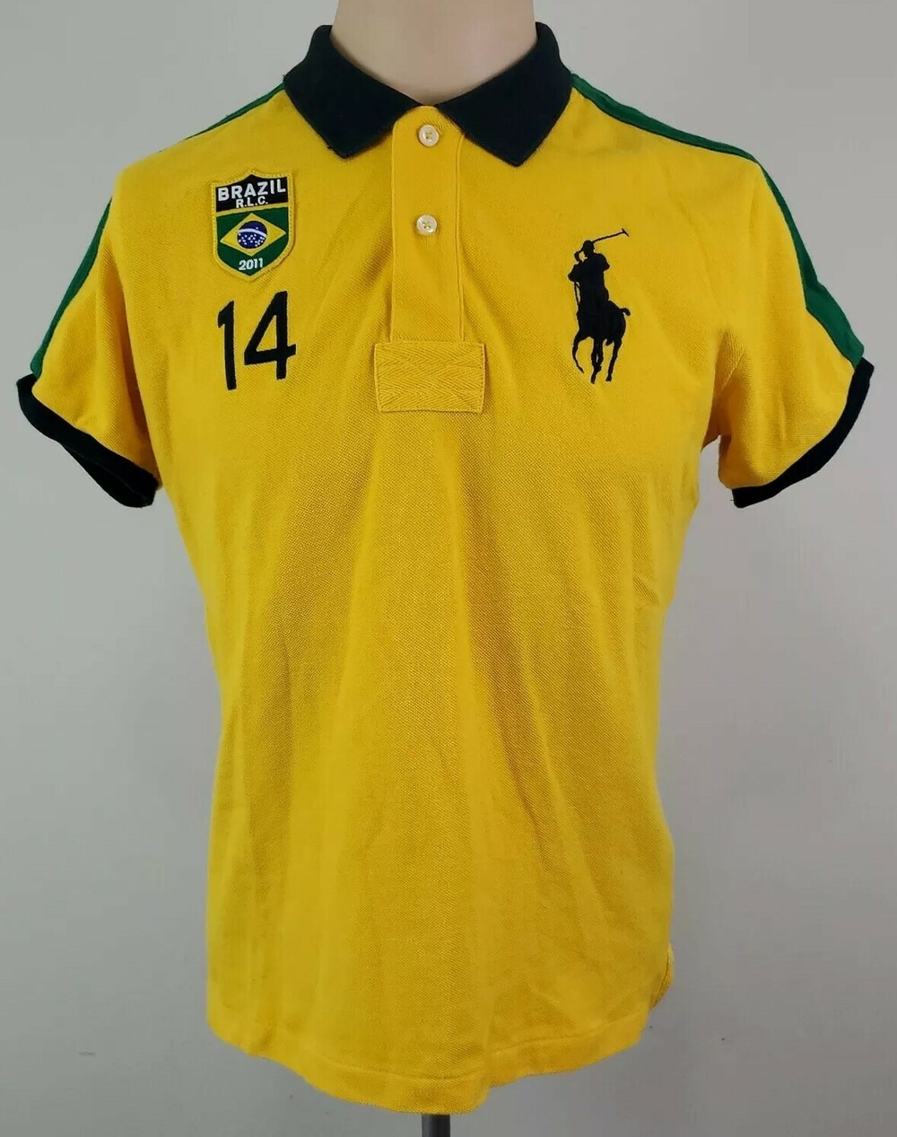 Ralph Lauren The Skinny Polo Womens 2011 Brazil R.L.C. #14 Shirt Size XL